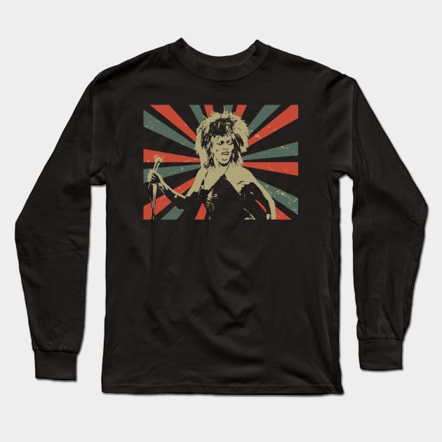 Tina Turner || Vintage Art Design || Exclusive Art Long Sleeve T-Shirt by Setipixel